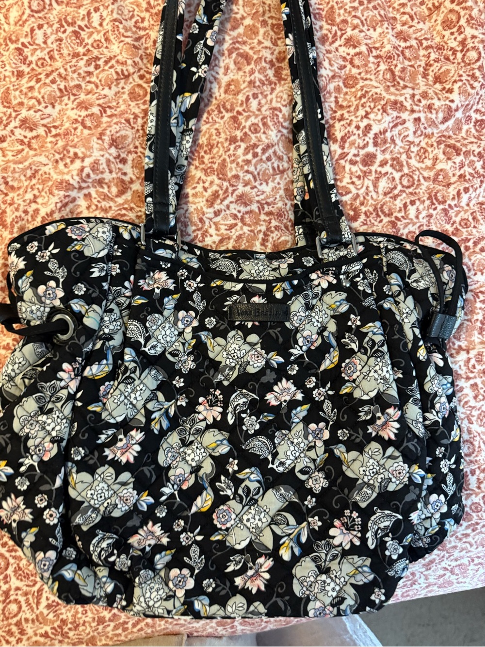 Vera Bradley Women's Cotton Glenna Satchel Purse in Holland Garden